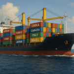 container ship for export