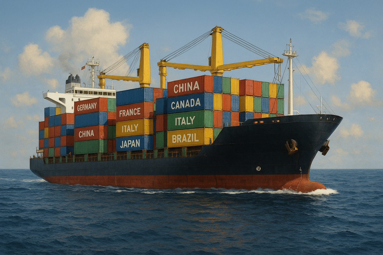 container ship for export
