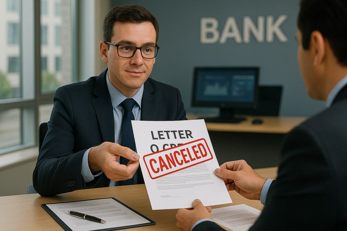cancelling a irrevocable letter of credit
