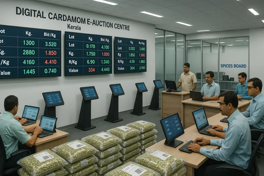 Inside the  green Cardamom Auction Power System: How South India Built the Most Transparent Spice Marketplace”