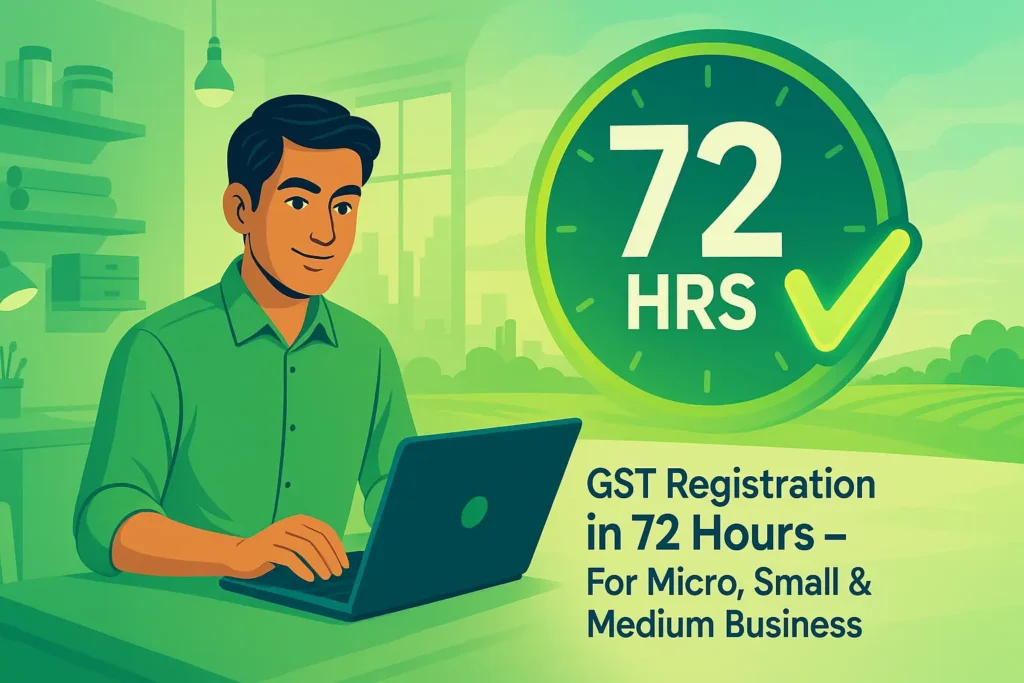 GST Number in 72 Hours
