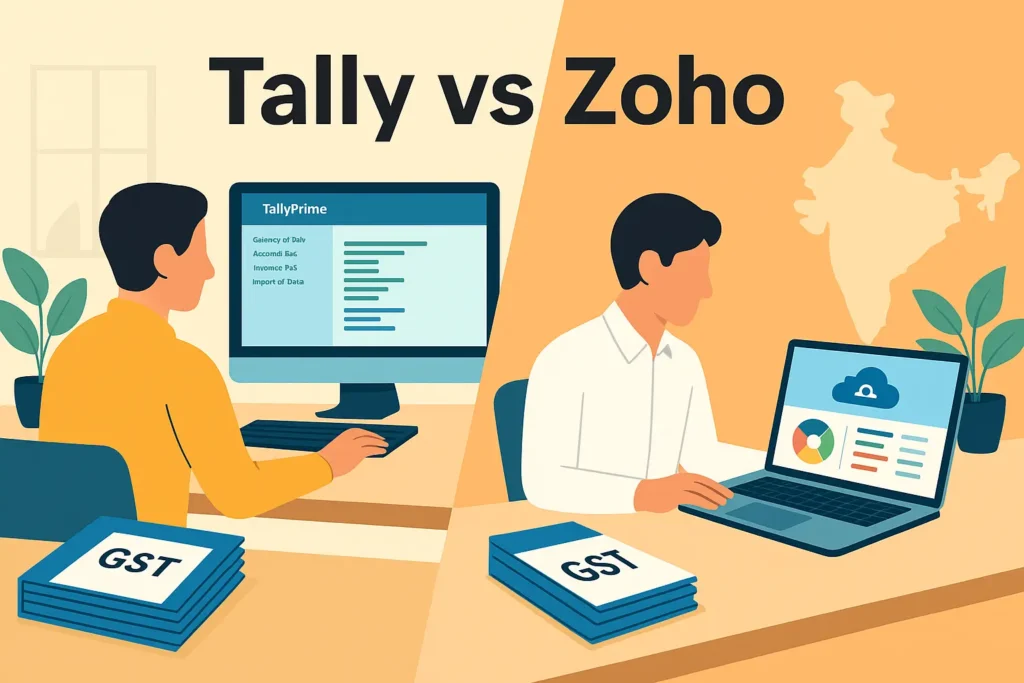 Tally vs Zoho. A Simple and Clear Guide for MSMEs to Choose the Right Accounting Software