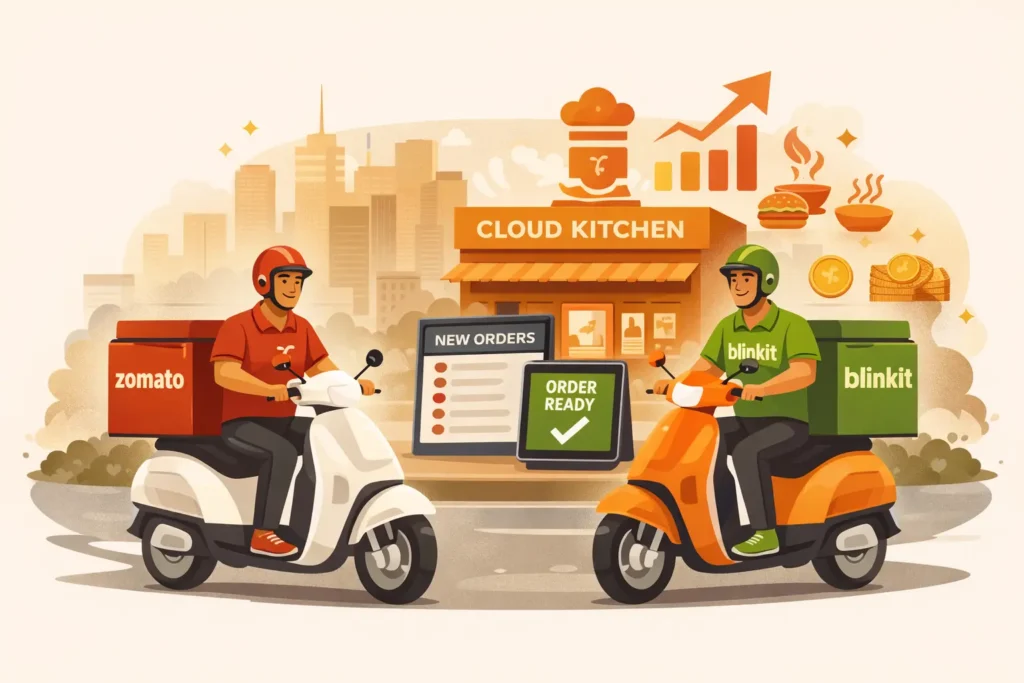 What Zomato & Blinkit’s Record 75 Lakh Orders Reveal About the Future of Cloud Kitchens in India