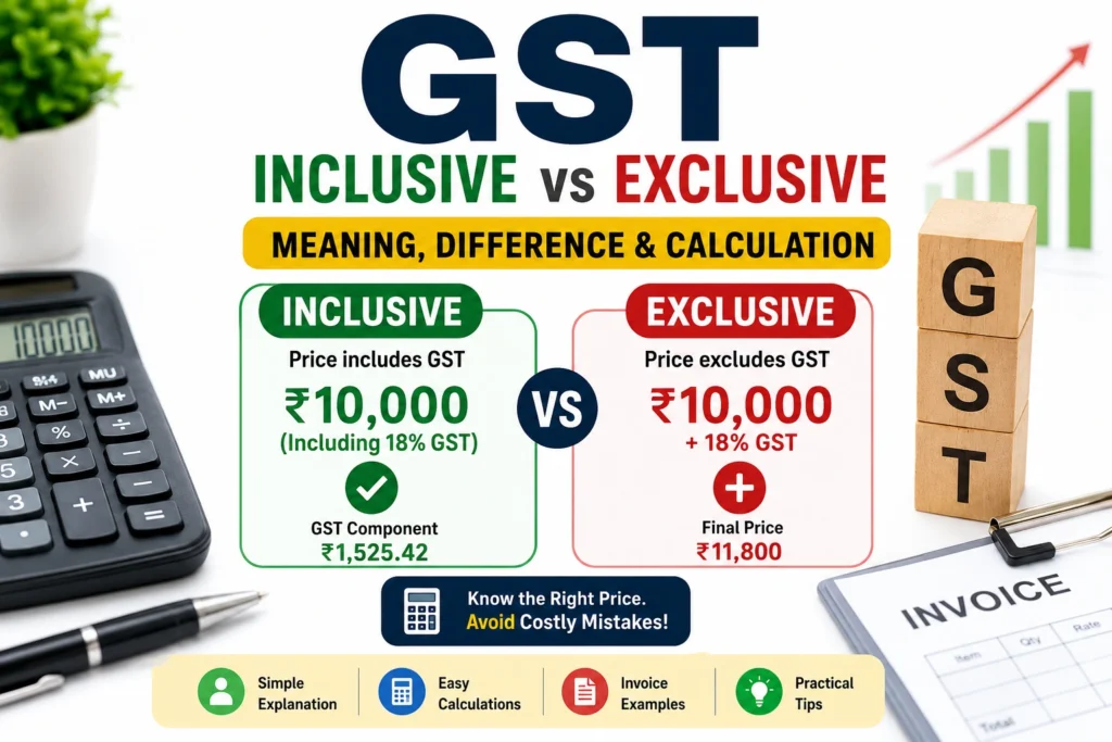 GST Inclusive vs Exclusive
