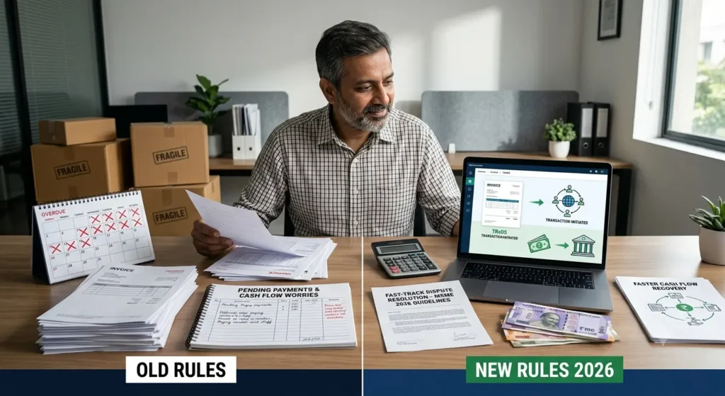MSME payment rules 2026 old vs new rules for delayed payments and TReDS