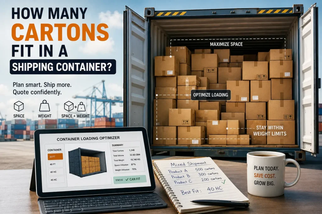 How Many Cartons Fit in a Shipping Container? I Built a Free Tool